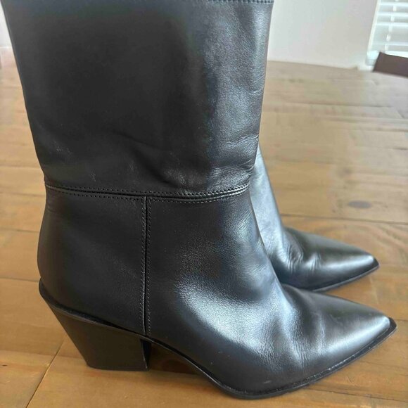 Zara Leather Ankle Boots - Picture 1 of 3